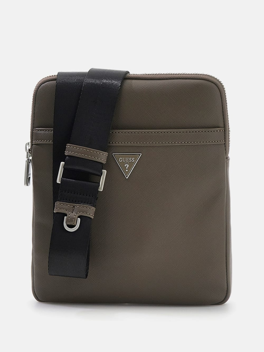 Eco Saffiano Flat Crossbody