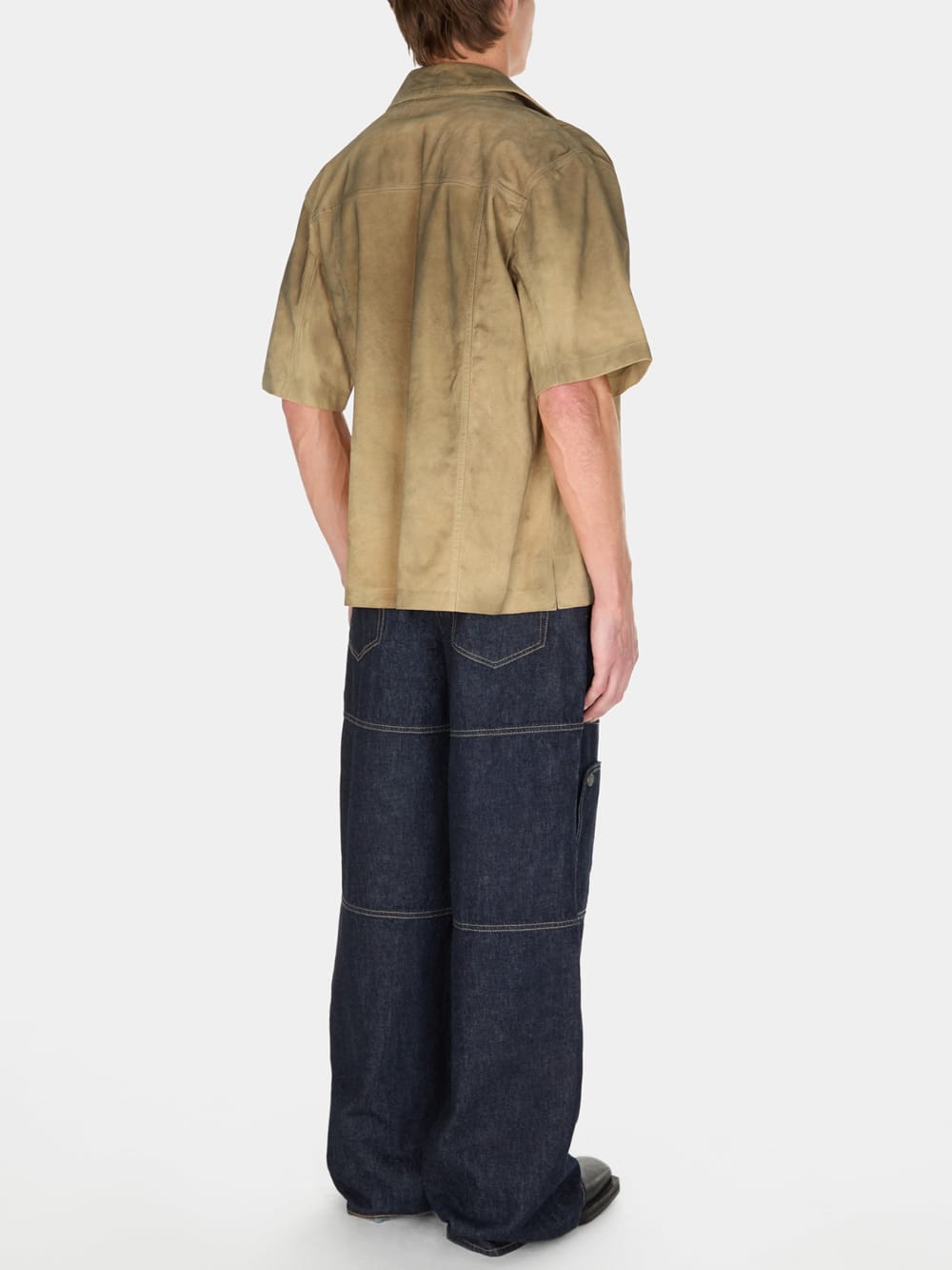 rinsed denim utility pant