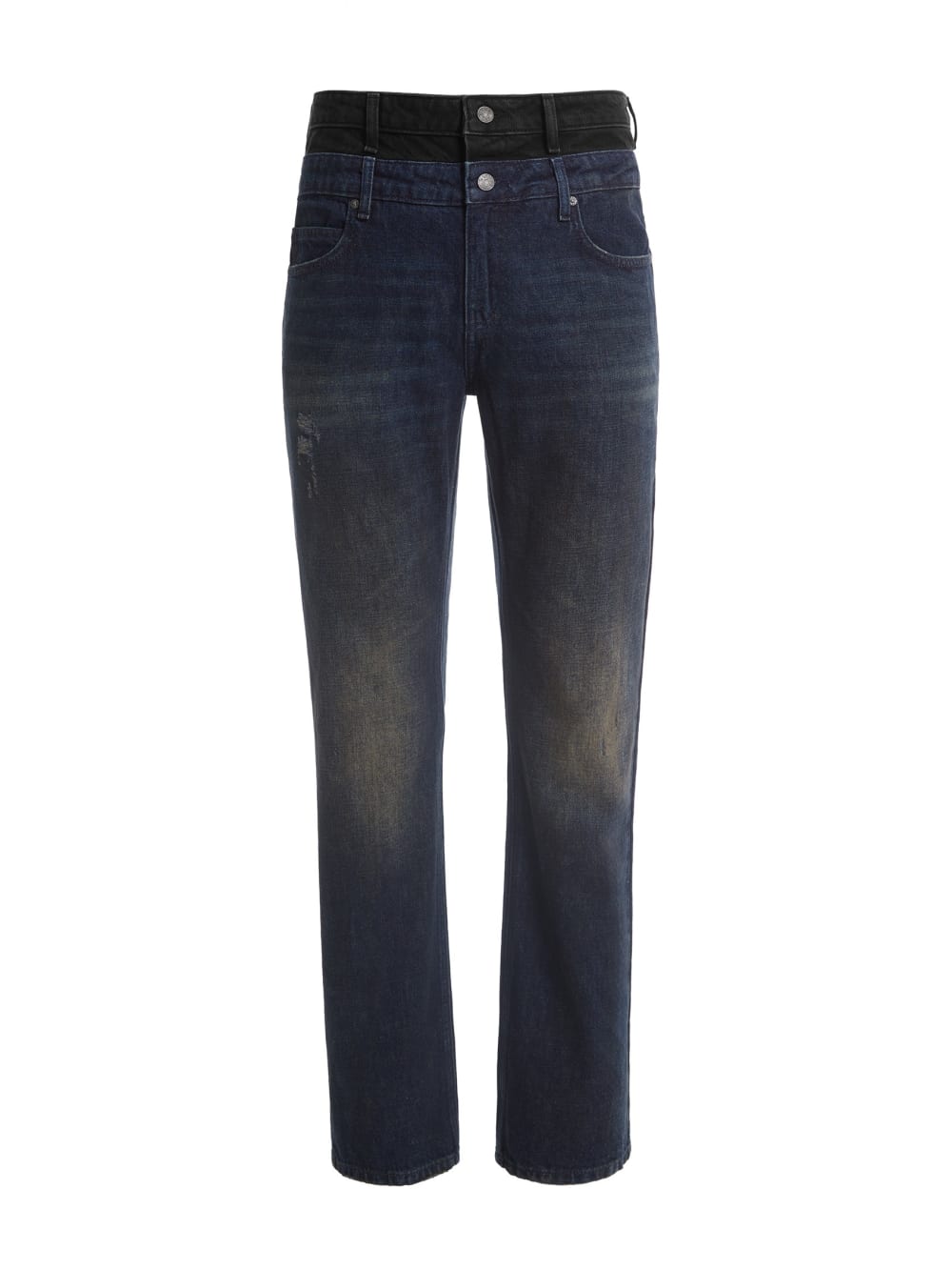 contrast flare pants