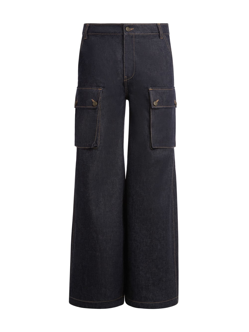 raw denim combat pants