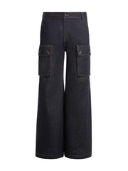 raw denim combat pants