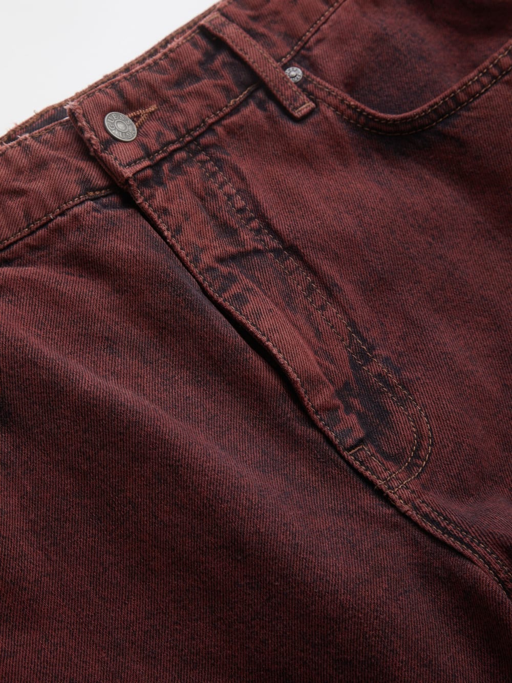 vintage red washed denim pant