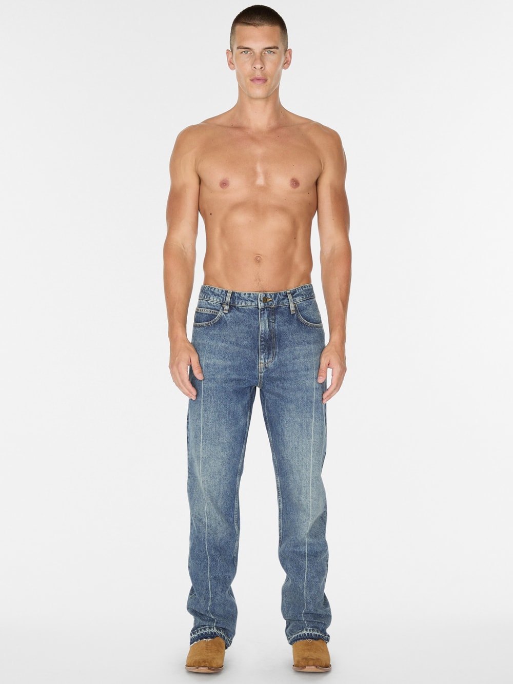 vintage light washed denim pant