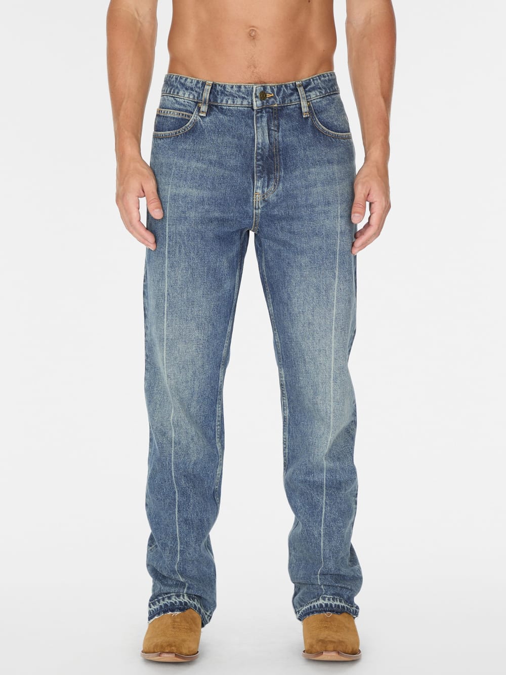 vintage light washed denim pant