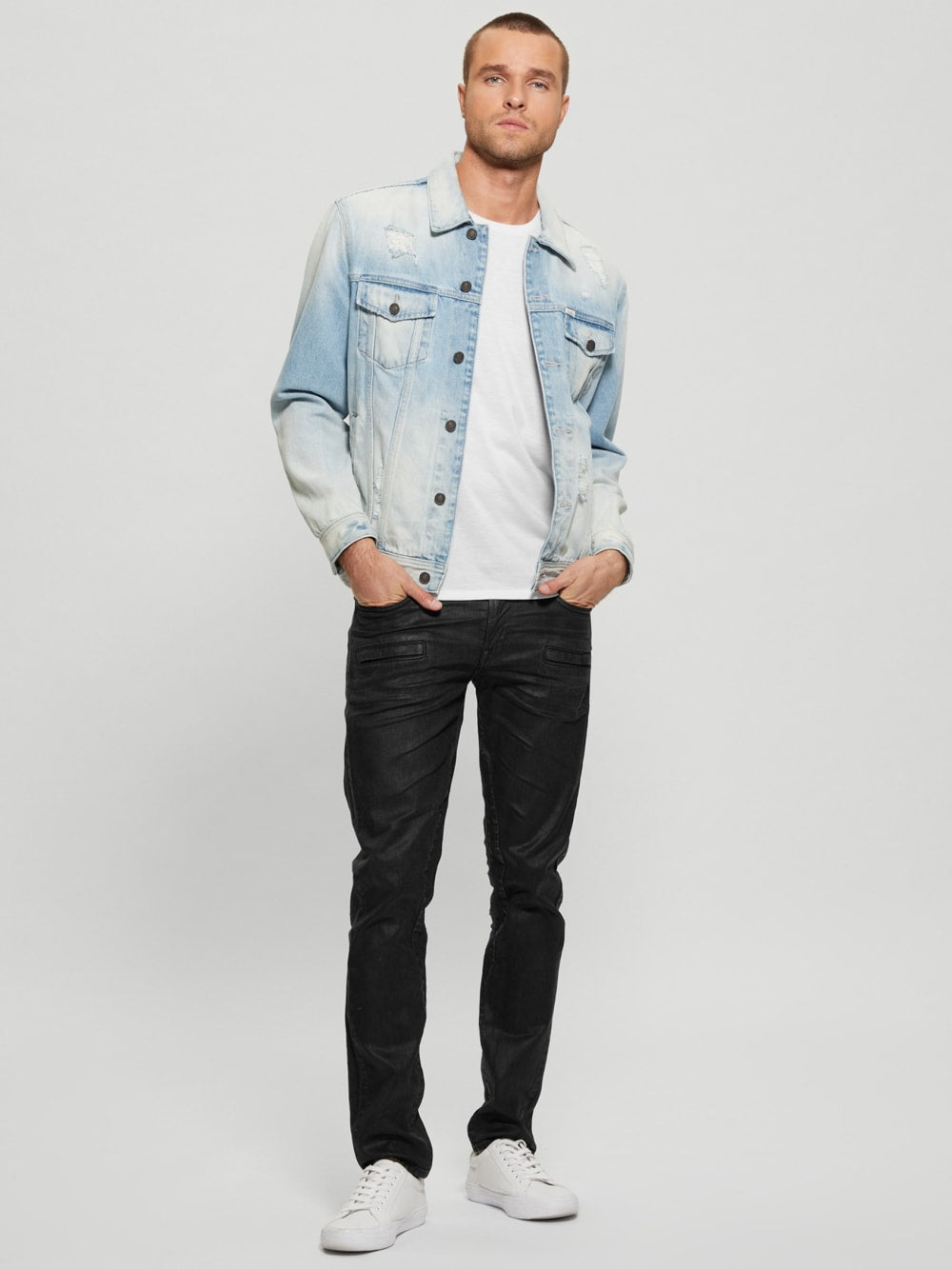 Finnley Coated Slim-Fit Tapered Jeans