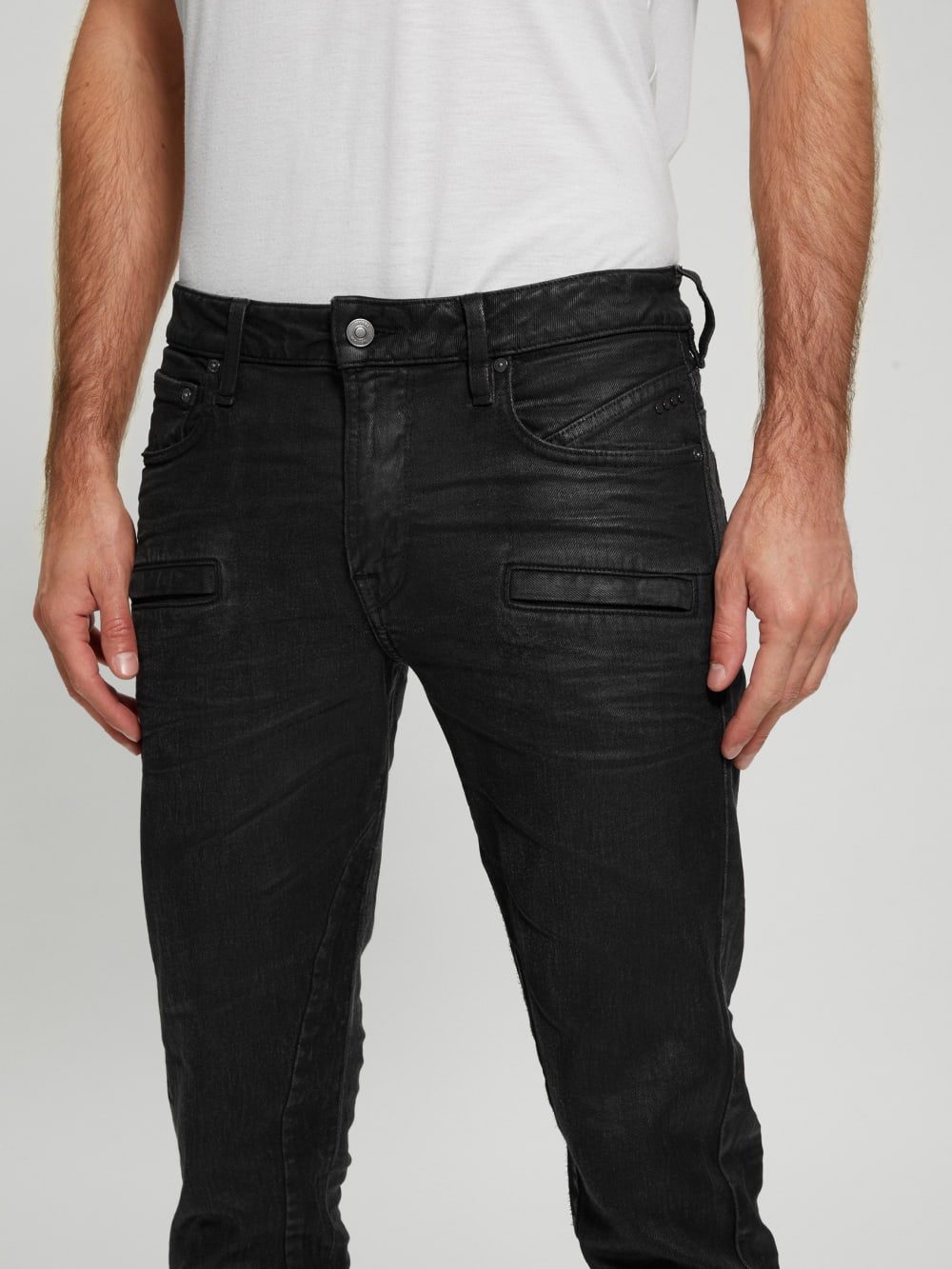 Finnley Coated Slim-Fit Tapered Jeans