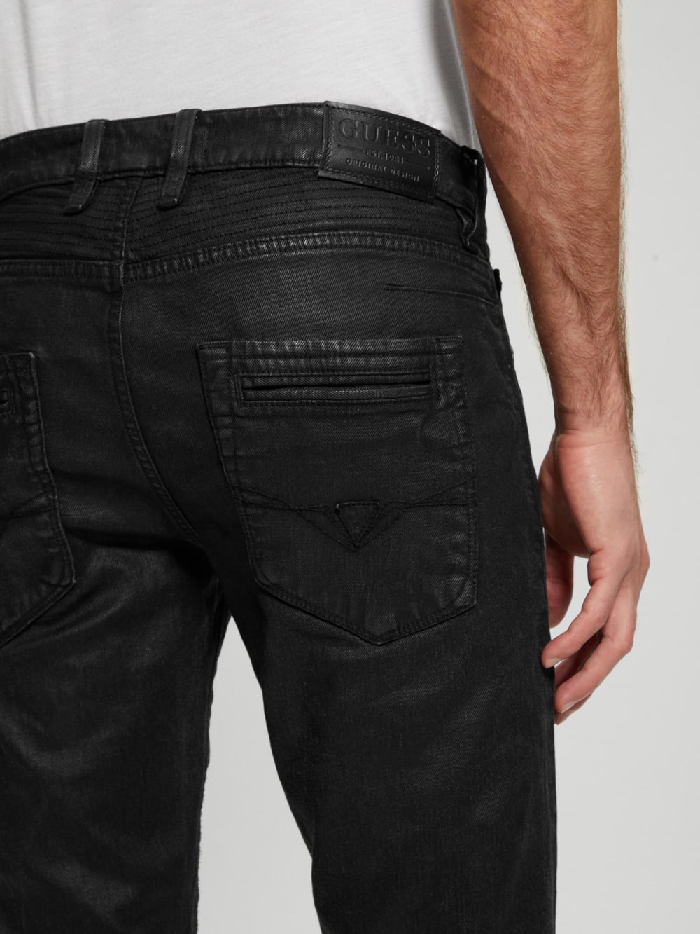 Finnley Coated Slim-Fit Tapered Jeans