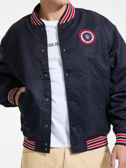 Embroidered Patch Varsity Jacket
