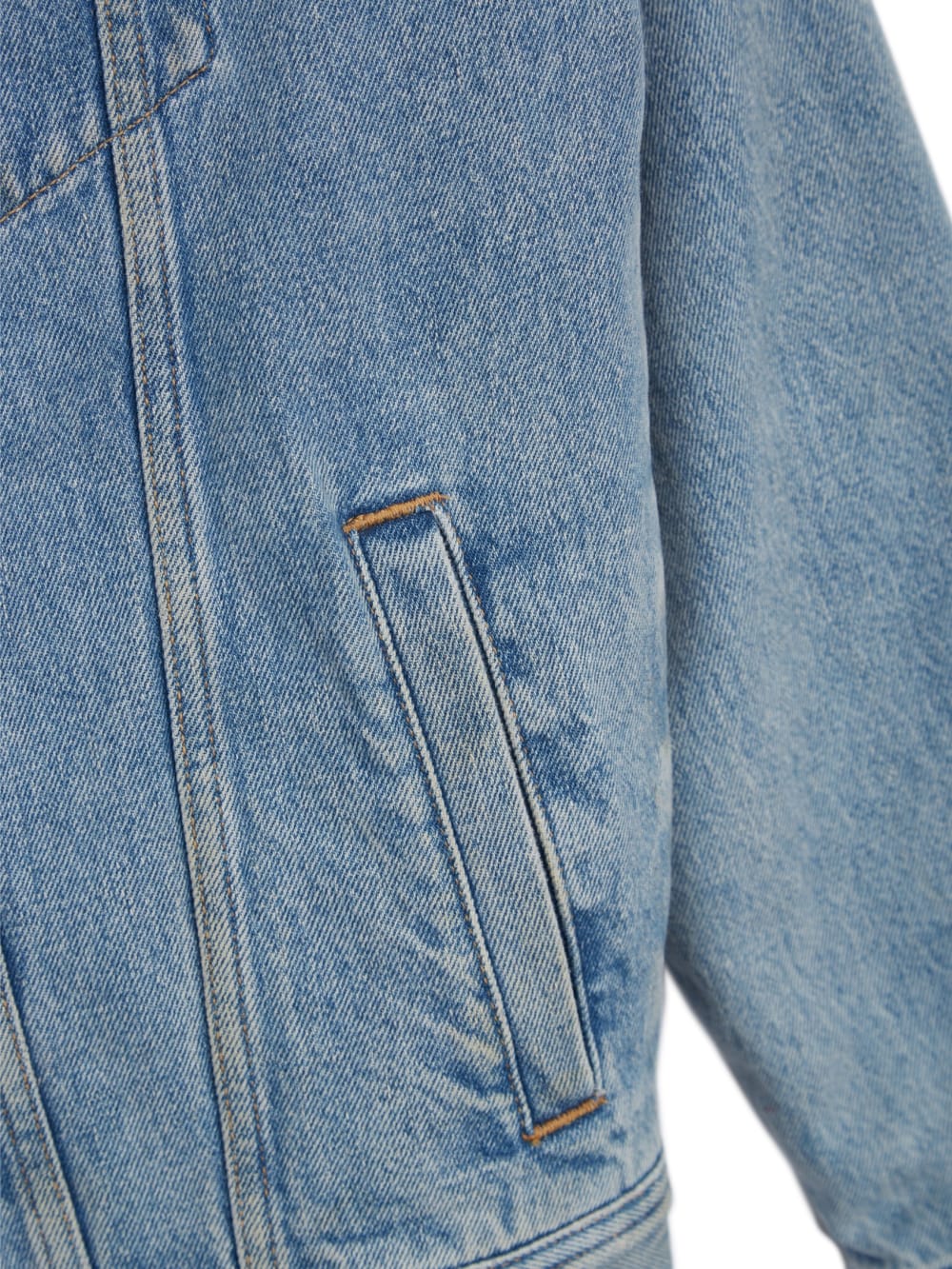 Blue Denim Sherpa Jacket