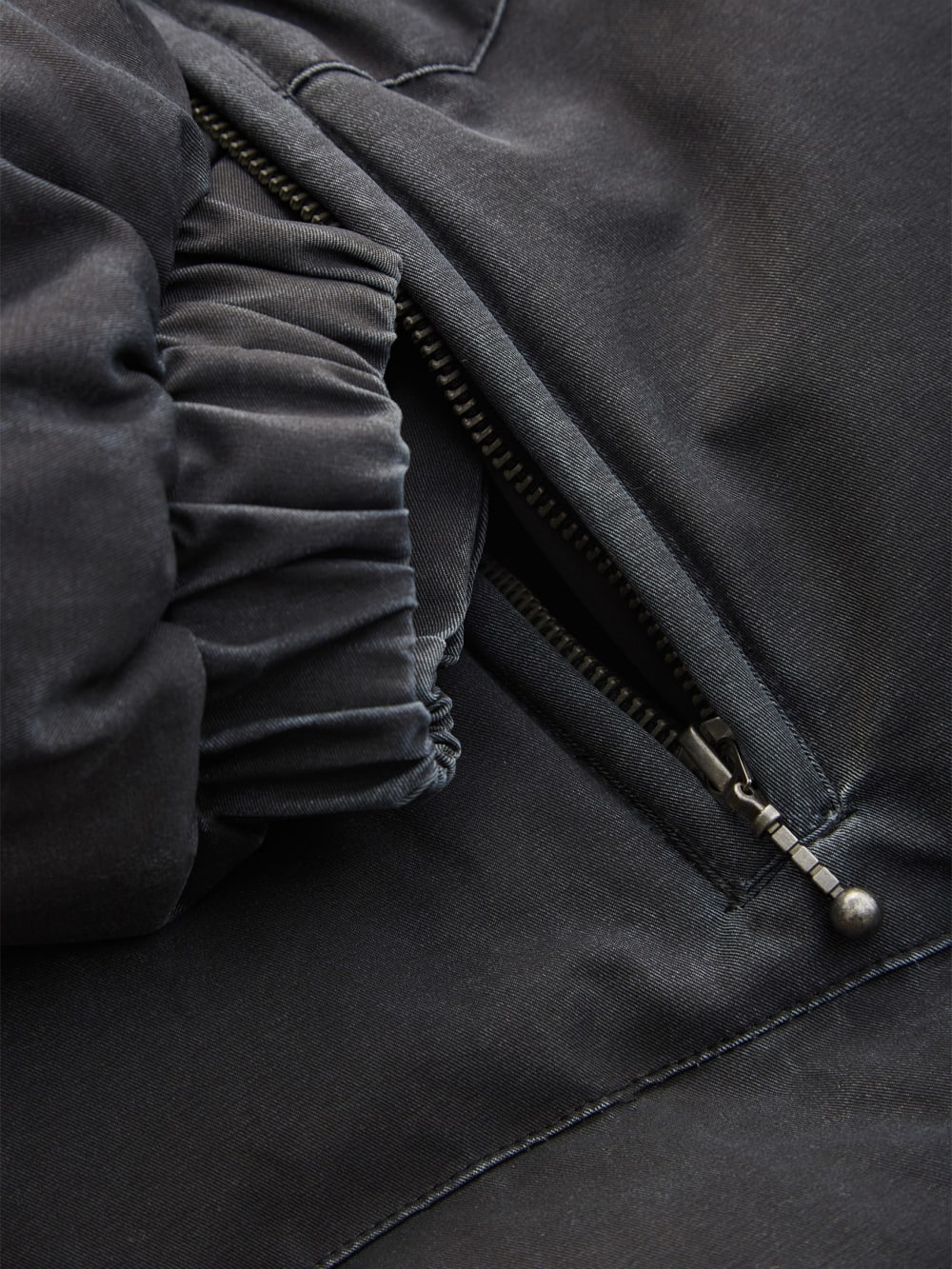 brushed twill puffer