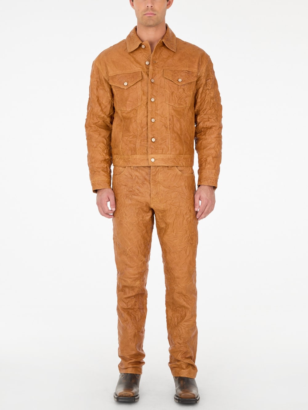 leather trucker jacket