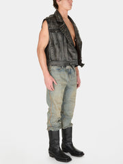studded leather vest