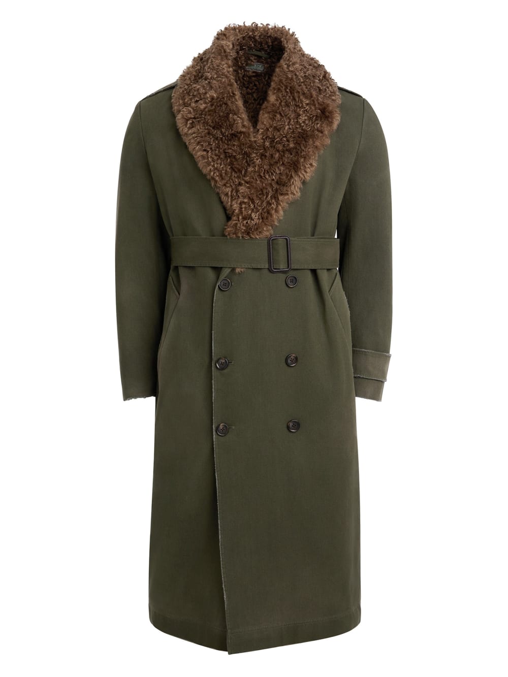 faux-fur long coat