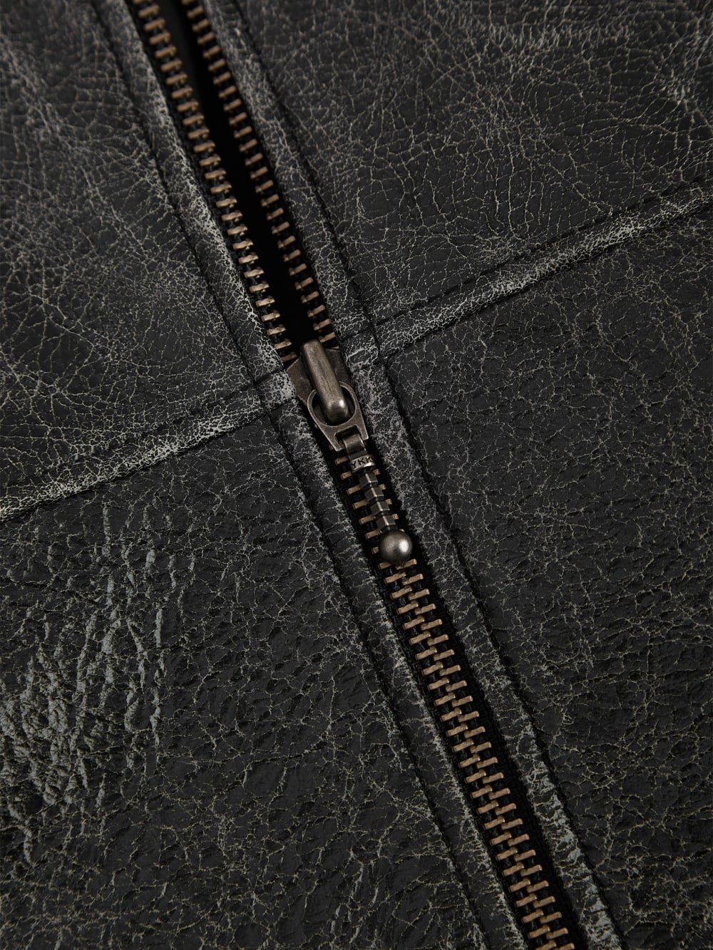 crackle leather jacket