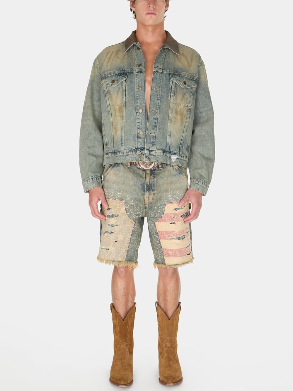 washed denim trucker jacket
