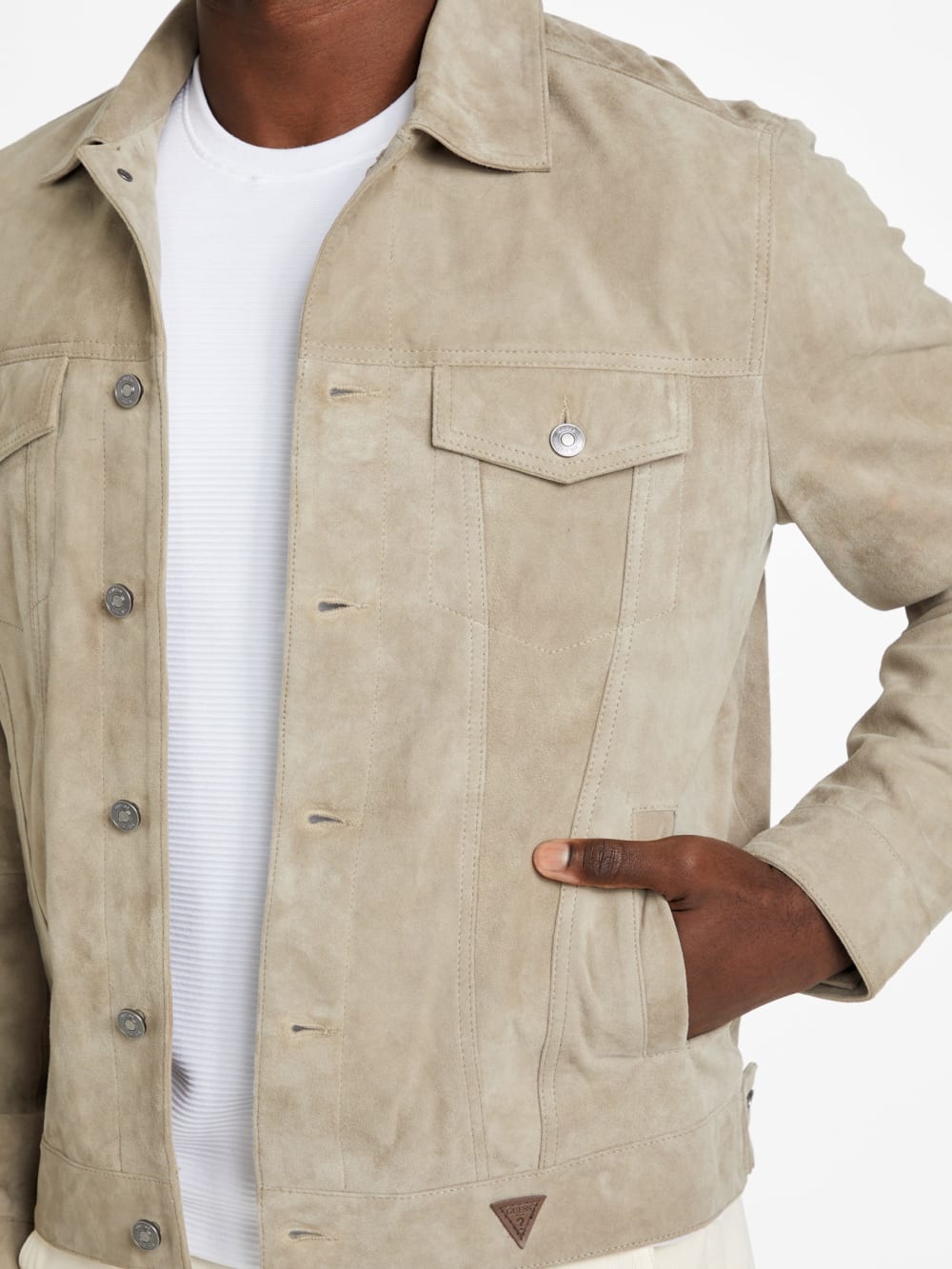 Suede Goat Leather Trucker Jacket