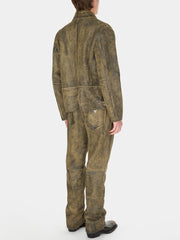 flaked leather jacket