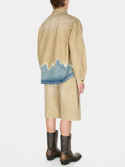 distressed canvas shirt jacket