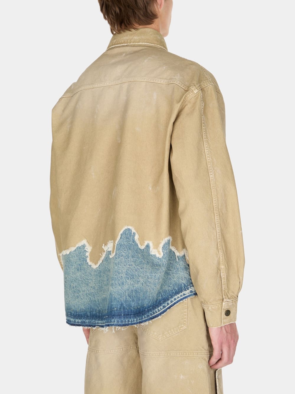 distressed canvas shirt jacket