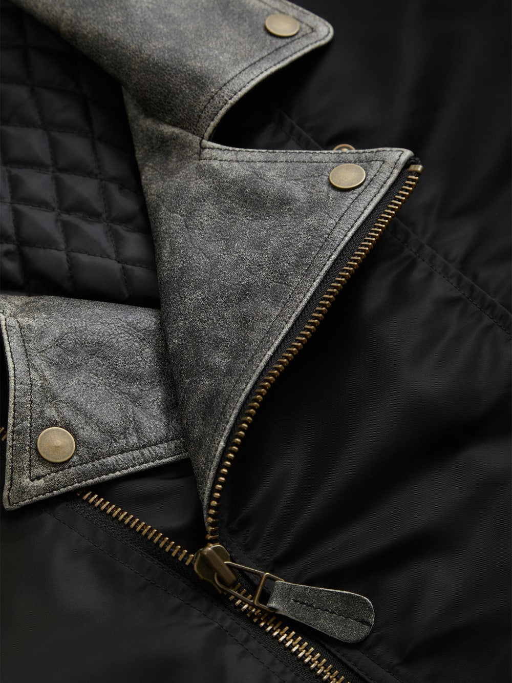 nylon moto jacket
