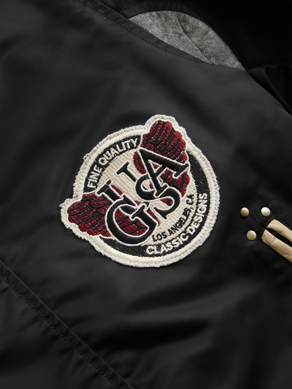 nylon moto jacket