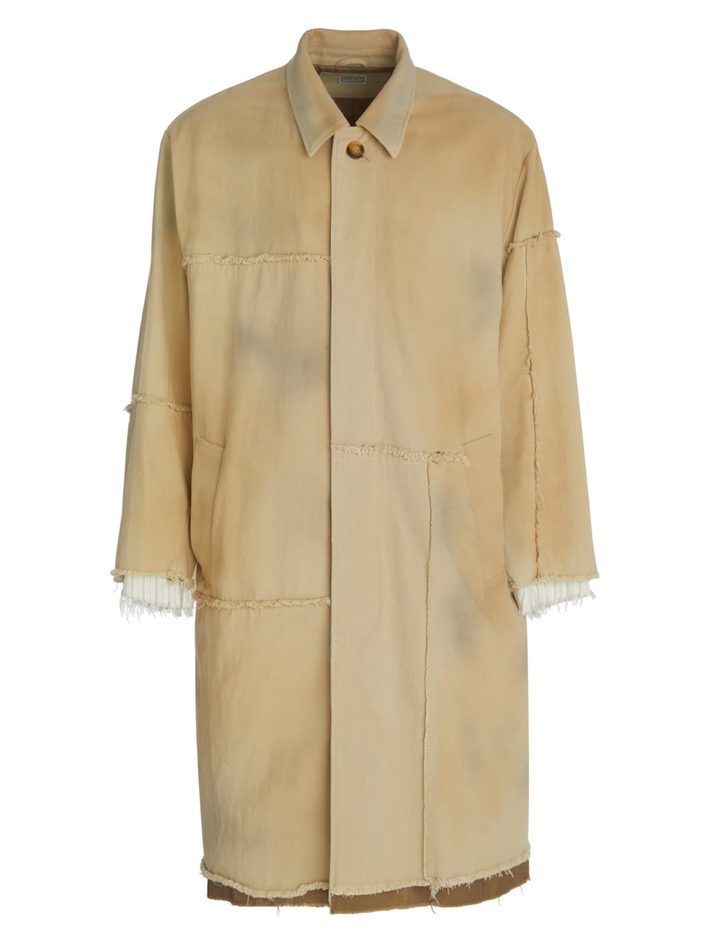 paneled trench coat