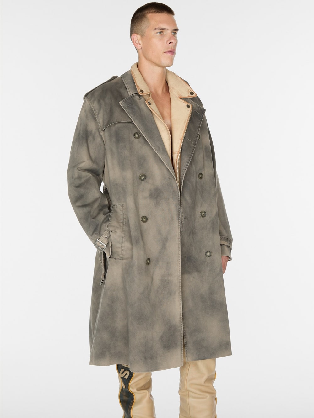 woven trench coat