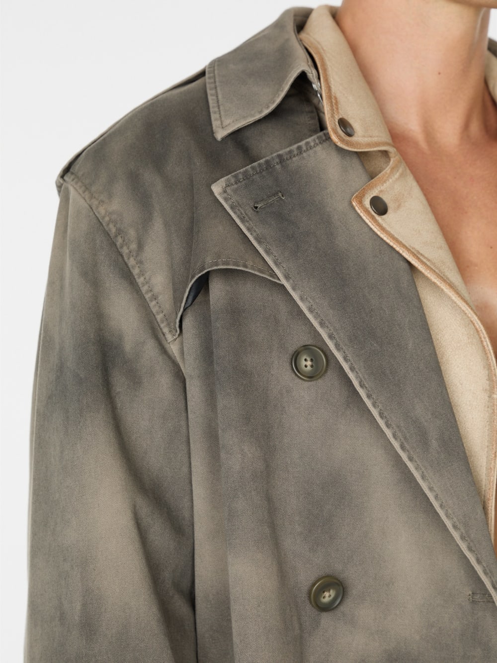 woven trench coat