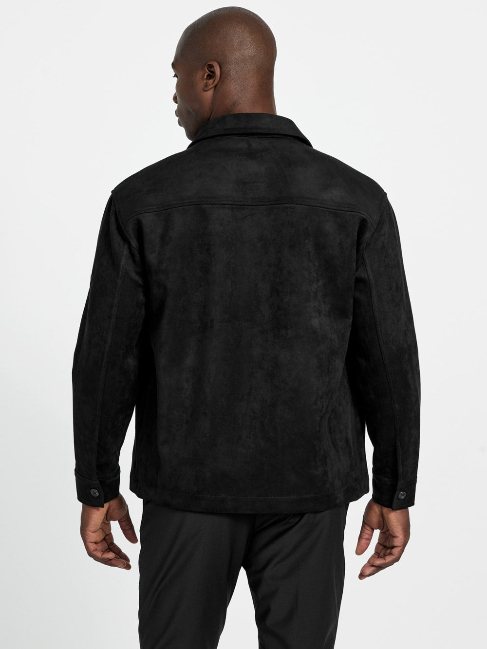 Faux suede overshirt