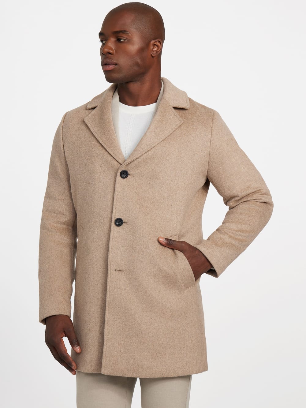 Eco Wool-Blend Fitted Coat
