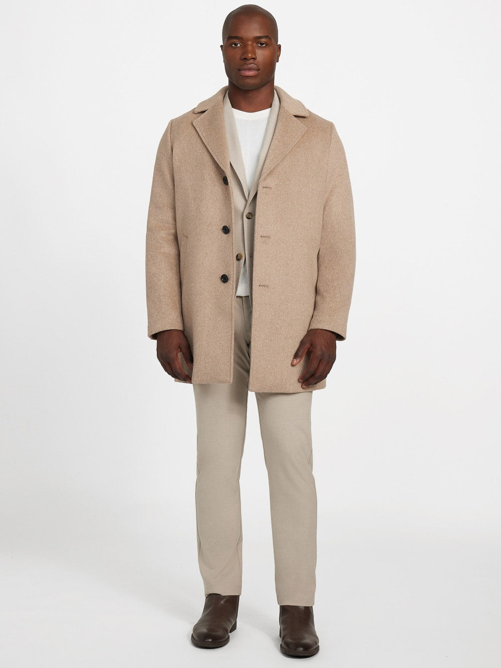 Eco Wool-Blend Fitted Coat