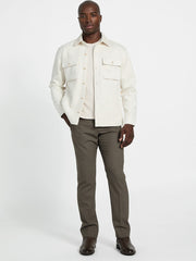 Faux suede overshirt