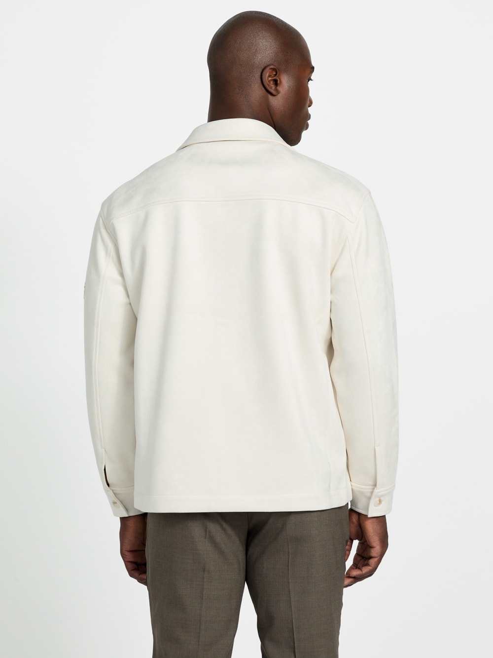 Faux suede overshirt