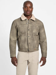 Andy Faux-Suede and Sherpa Trucker Jacket
