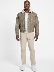 Andy Faux-Suede and Sherpa Trucker Jacket