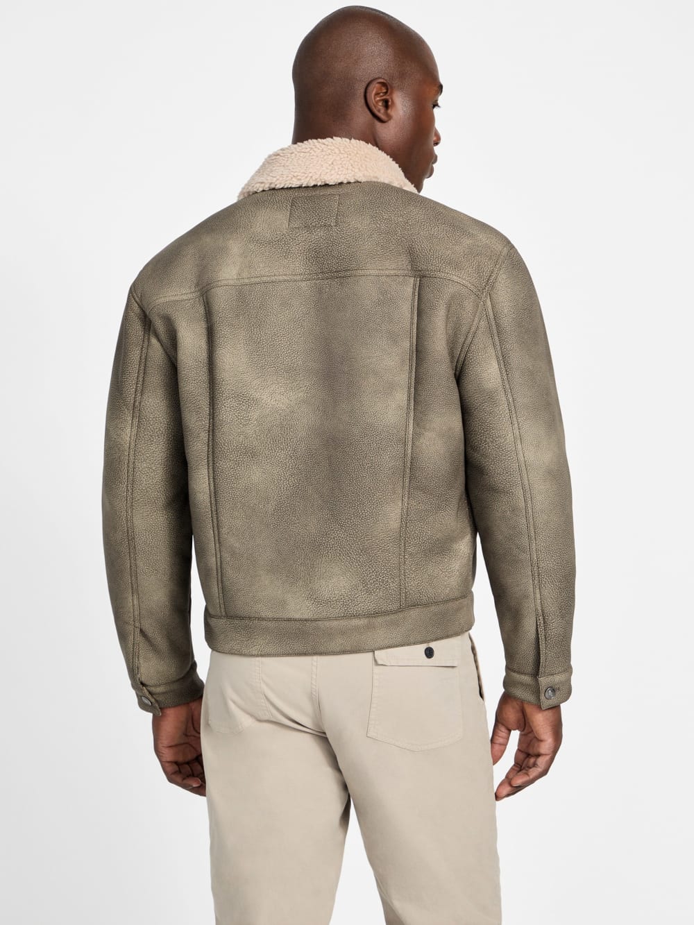 Andy Faux-Suede and Sherpa Trucker Jacket