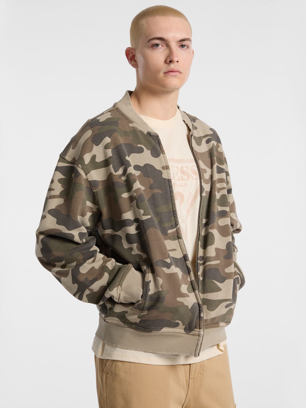GUESS Originals Eco Sweatshirt Flight Jacket
