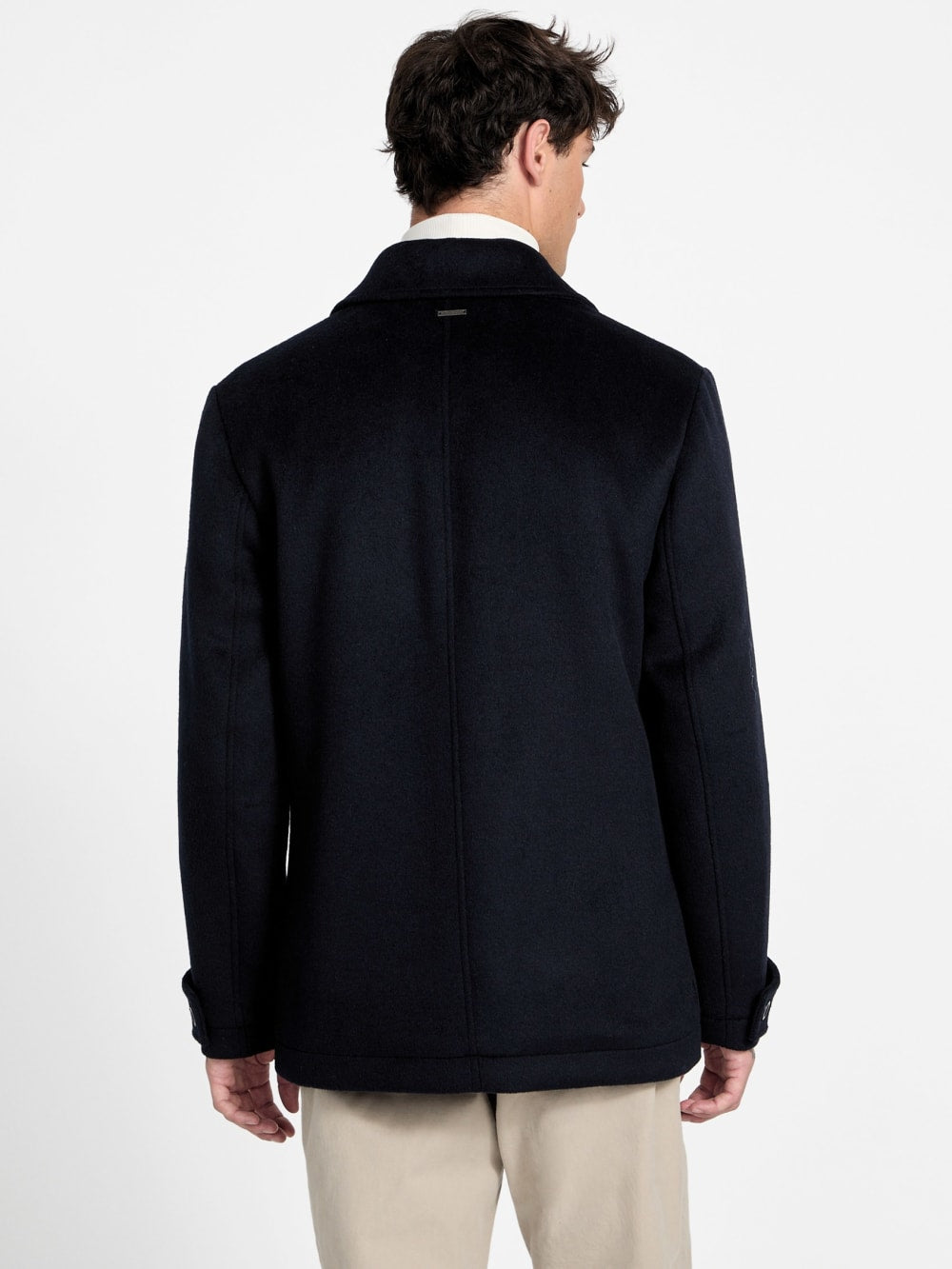 Eco Double-Breasted Wool-Blend Peacoat