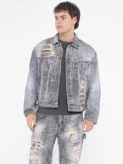 GUESS Originals Printed Trucker Denim Jacket