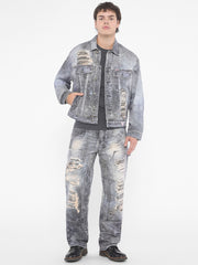 GUESS Originals Printed Trucker Denim Jacket