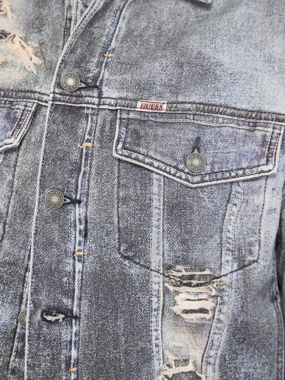 GUESS Originals Printed Trucker Denim Jacket