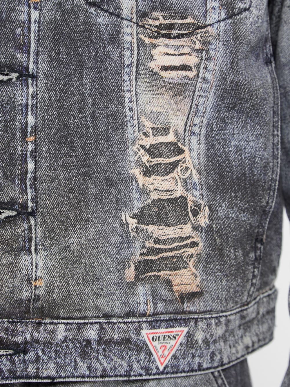GUESS Originals Printed Trucker Denim Jacket