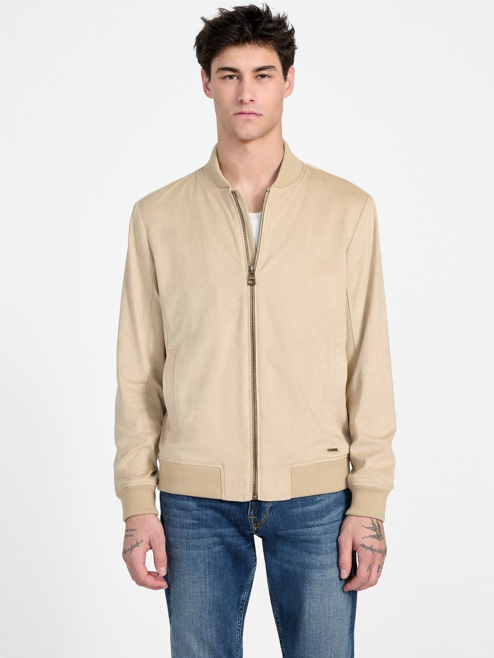 Eco Faux-Suede Flight Jacket