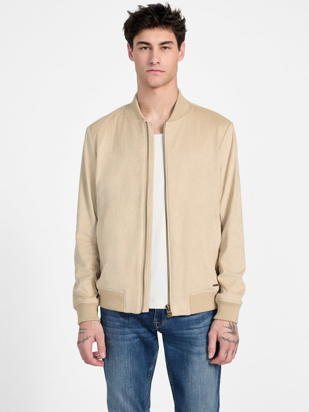 Eco Faux-Suede Flight Jacket