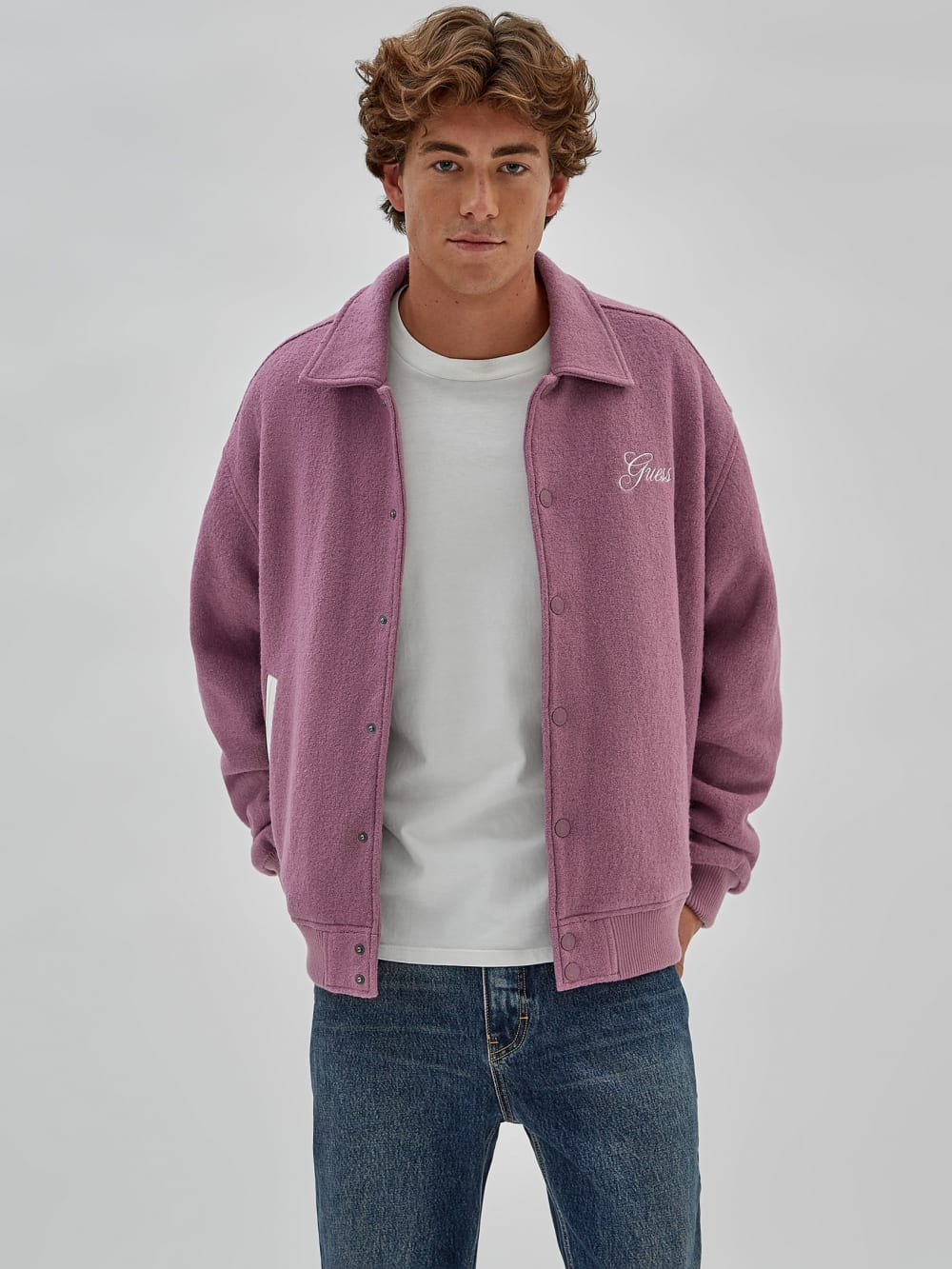 GUESS Originals Wool-Blend Varsity Jacket