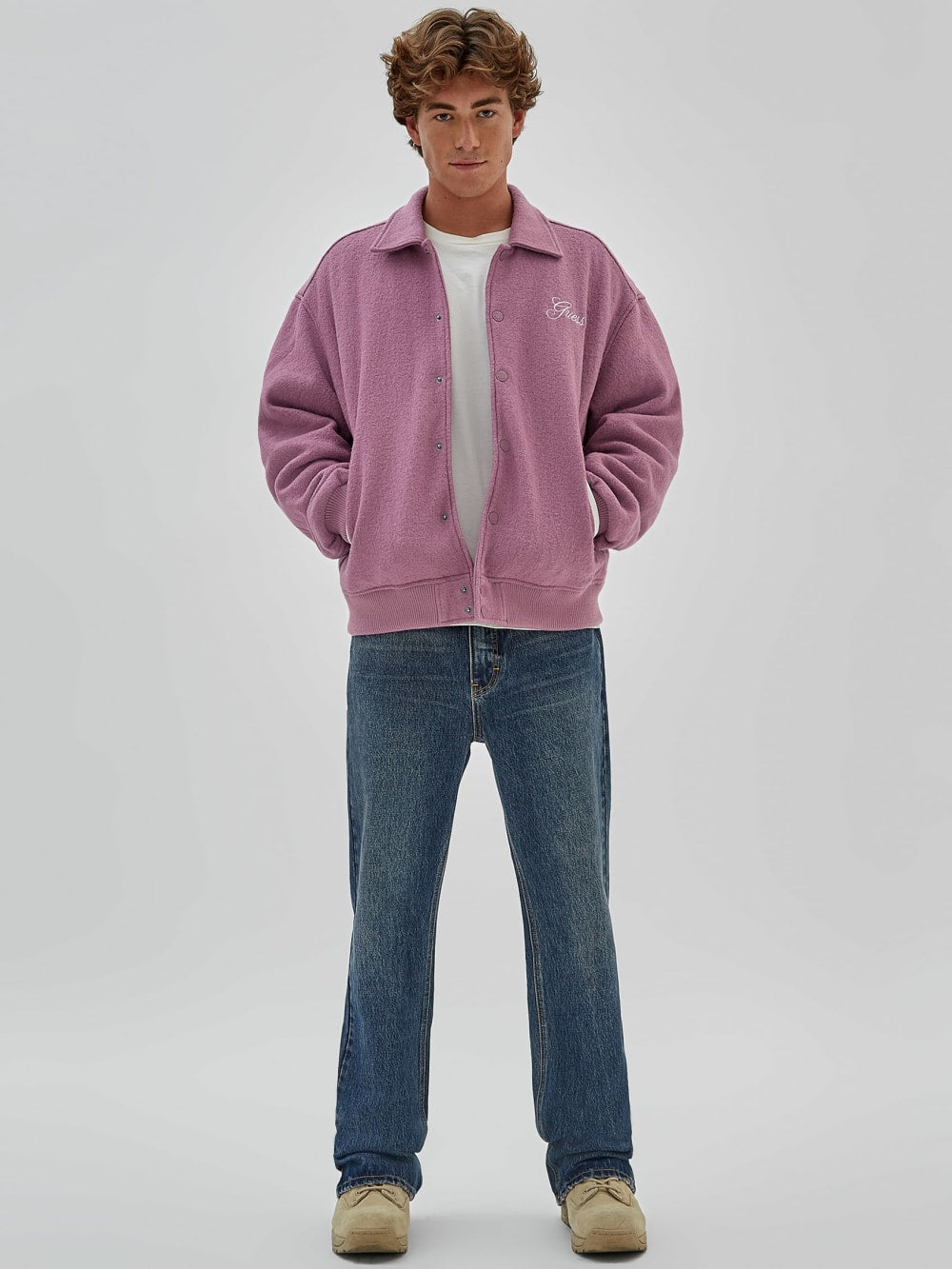 GUESS Originals Wool-Blend Varsity Jacket