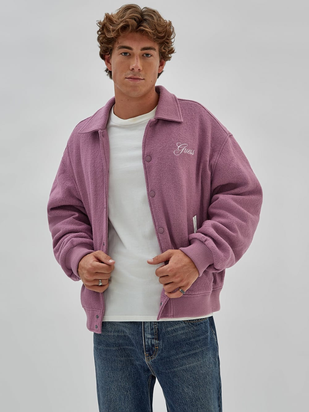 GUESS Originals Wool-Blend Varsity Jacket