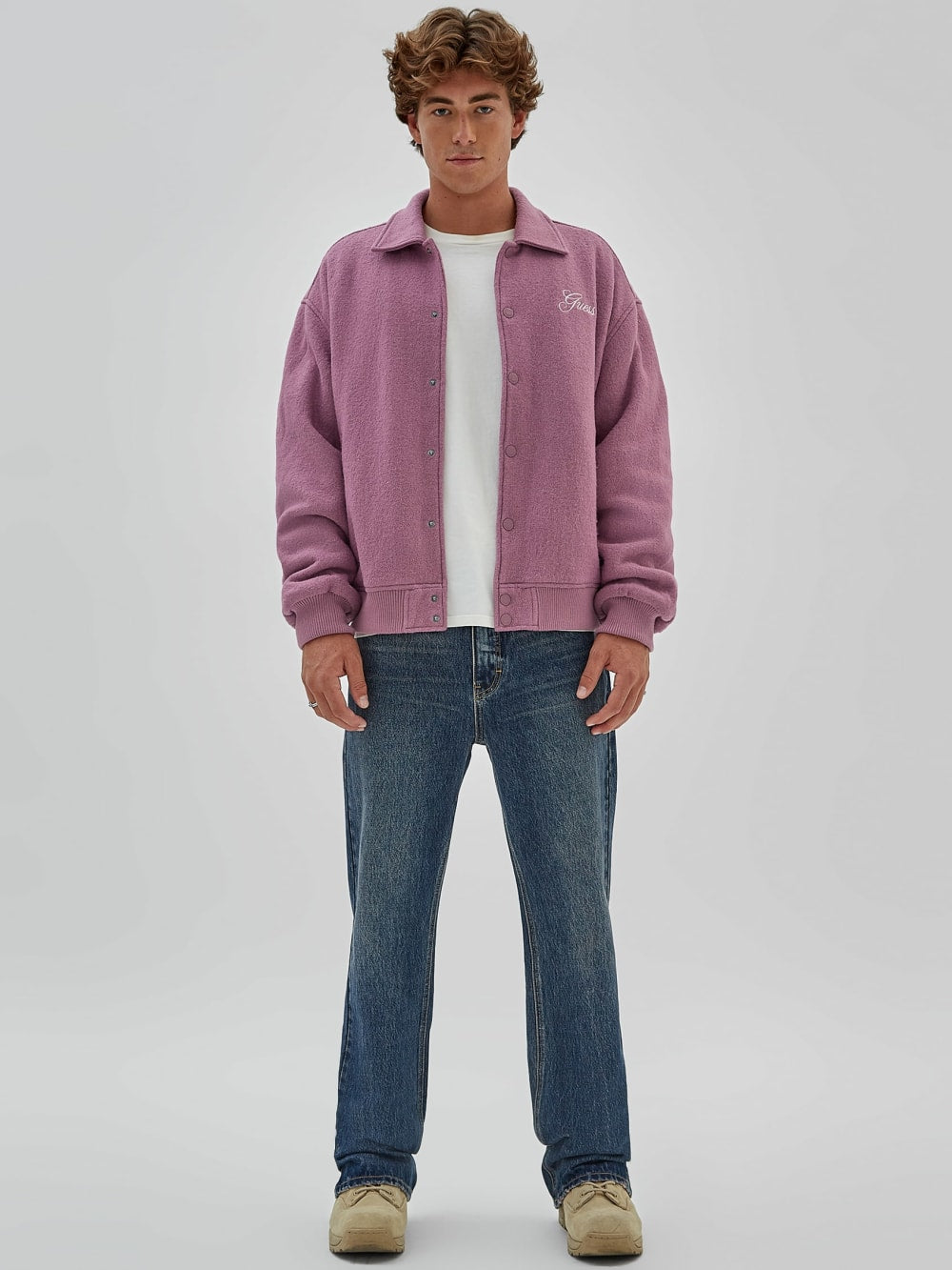 GUESS Originals Wool-Blend Varsity Jacket