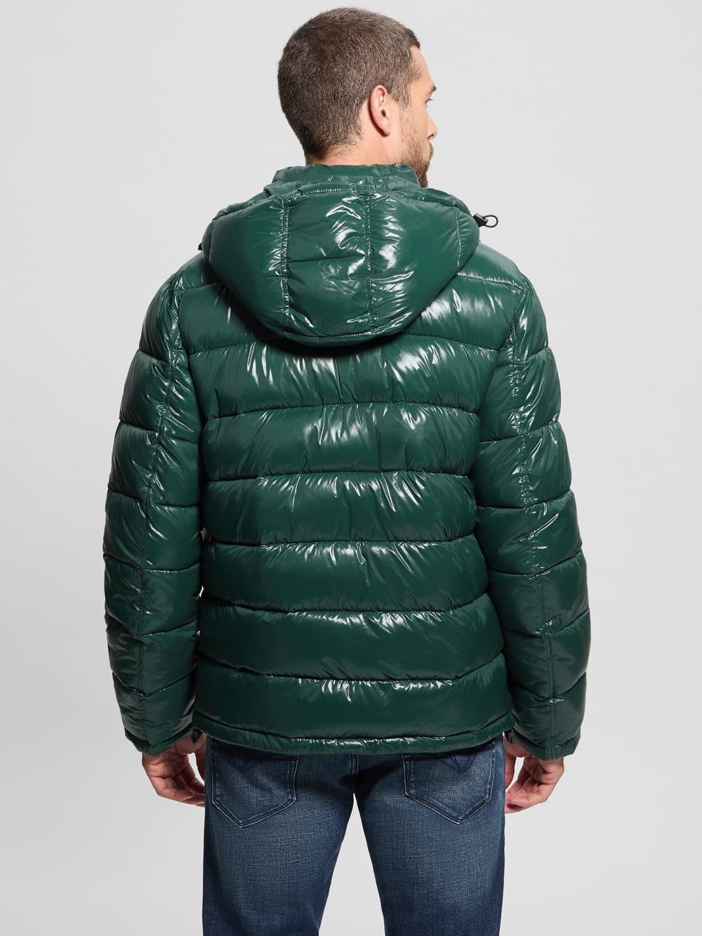 Shiny Hooded Puffer Jacket