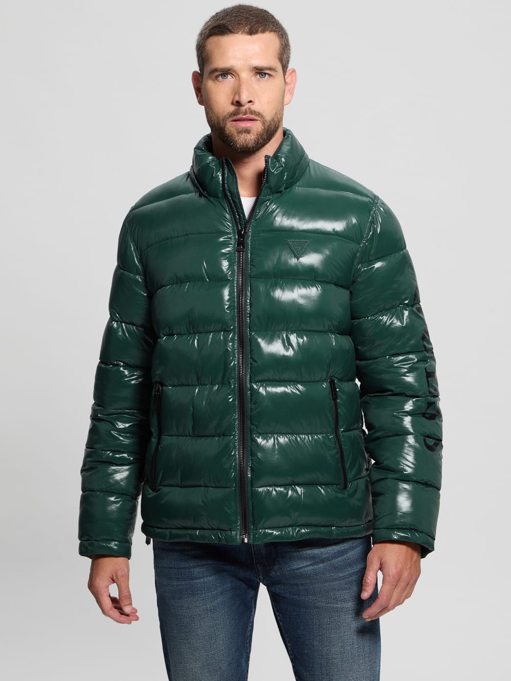 Shiny Hooded Puffer Jacket